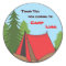 Boy Camping Birthday Party Favour Sticker