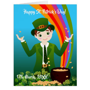 Boy celebrating Birthday on St. Patrick's Day