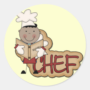 Boy Chef - African American Tshirts and Gifts Classic Round Sticker