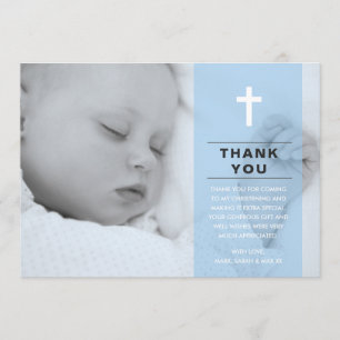 Boy Christening/Baptism Thank You Card