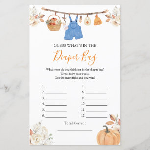 Boy Clothes Pumpkin Fall What's in Diaper Bag