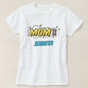 Boy Comic Book Superhero Baby Shower Mum T-Shirt