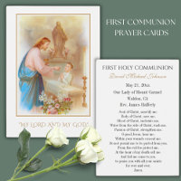 Boy Communion Catholic Remembrance Holy Card