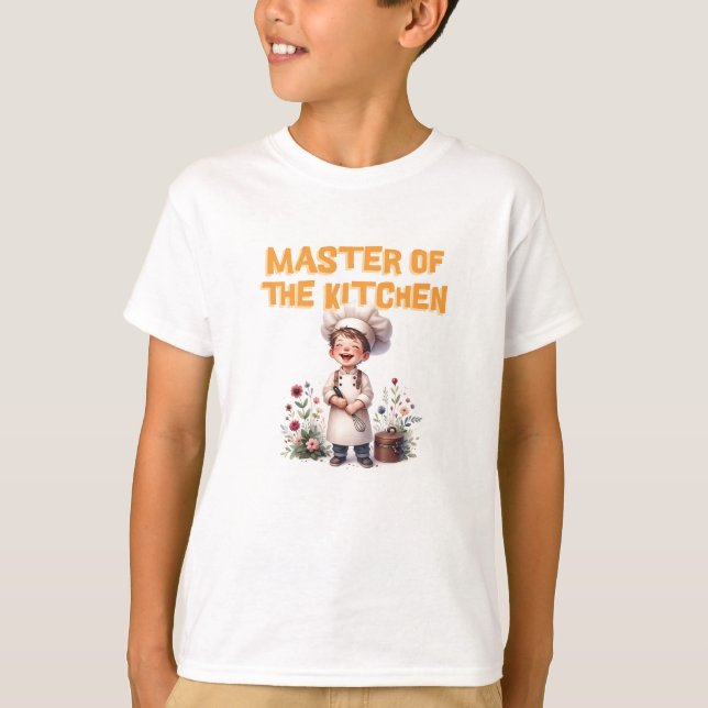 Boy cooking Master of the kitchen T-Shirt (Front)