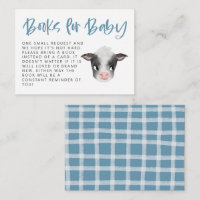 Boy Cow Baby Shower Book Request 