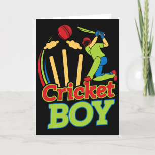 Boy Cricket Player Design For Athletes - Cricket G Card