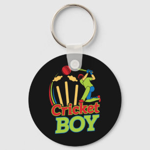 Boy Cricket Player Design For Athletes - Cricket G Key Ring