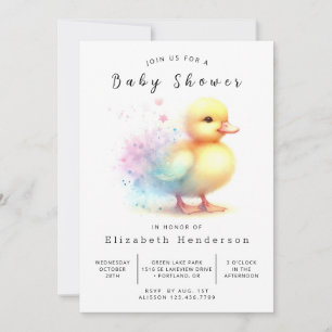 Boy Custom Duck Baby Shower Invitation