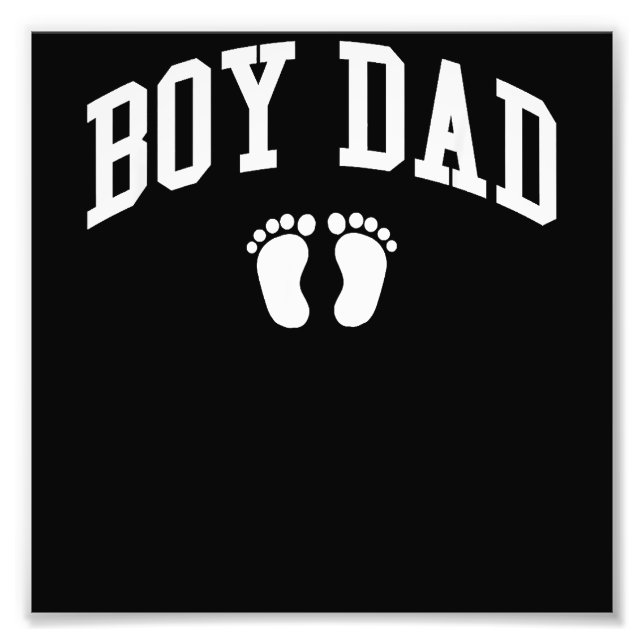 Boy Dad - Best Dad - Gift For Dad - Daddy To Be -  Photo Print (Front)