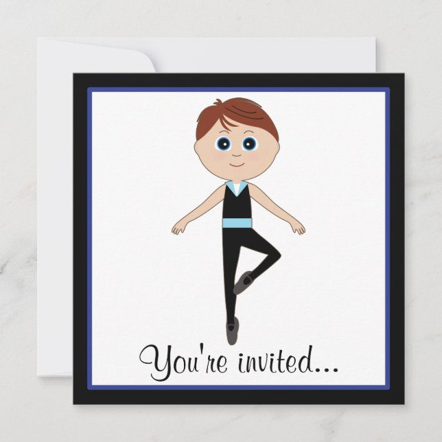 Boy Dancer: Dance Recital Invitation (Front)