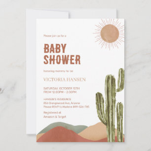 Boy Desert Baby Shower Southwestern Arizona Invitation