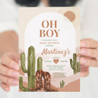 BOY Desert Texas baby shower southwestern cactus