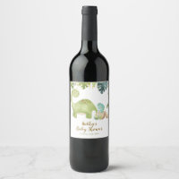 Boy Dinosaur Baby Shower Bottle Label