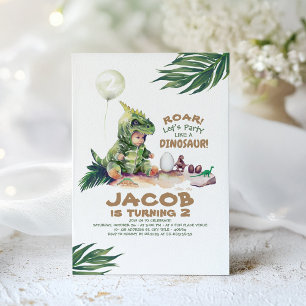 Boy Dinosaur Birthday Invitations