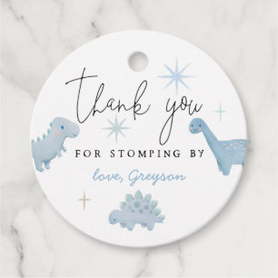 Boy Dinosaur Birthday Stomping By  Favour Tags