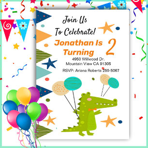 Boy Dinosaur Child's Birthday Invitation