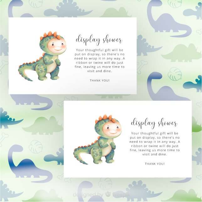 Boy dinosaur - display shower enclosure card (Creator Uploaded)