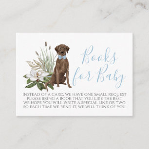 Boy Dog Baby Shower Book Request Card