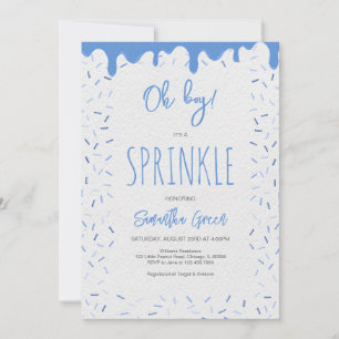Boy Doughnuts Sprinkle Baby Shower Invitation
