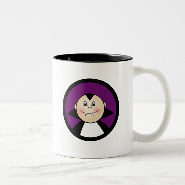 Boy Dracula Two-Tone Coffee Mug (Right)
