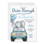 Boy Drive Through Baby Shower Elephant in Car