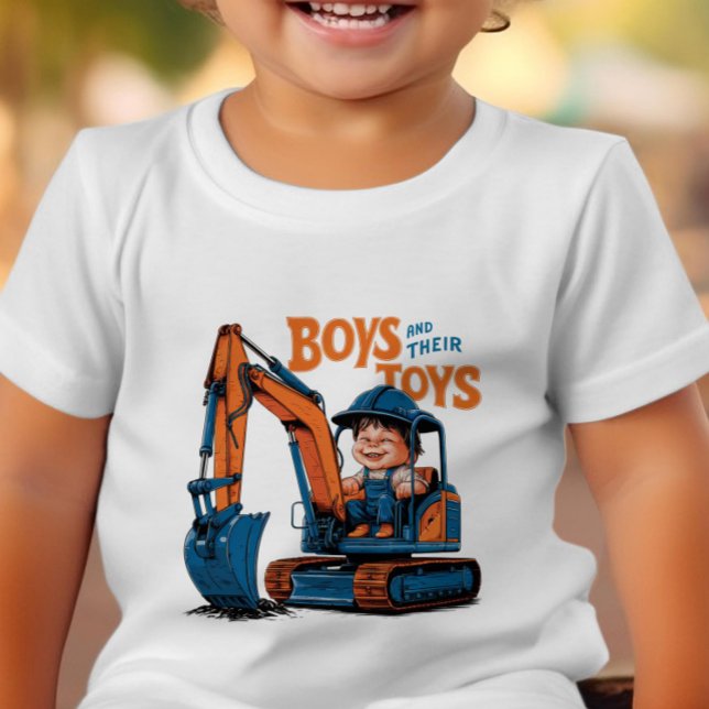 Boy Driving Construction Adventure Toddler T-Shirt (Creator Uploaded)
