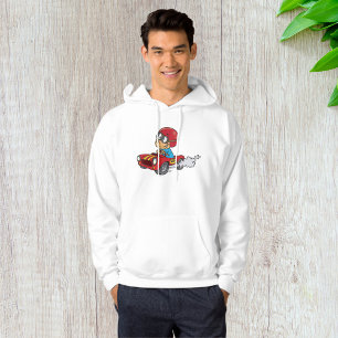 Boy Driving Red Race Car Hoodie