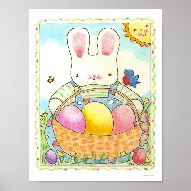 Boy Easter Bunny poster (Front)