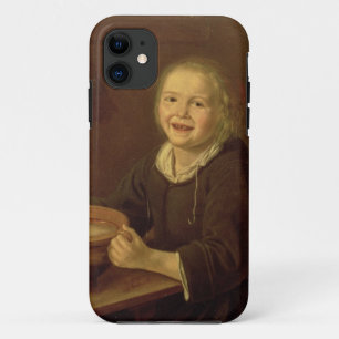 Boy eating Porridge (oil on canvas) iPhone 11 Case