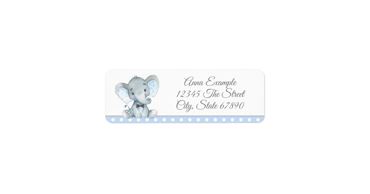 Boy Elephant Address Labels Zazzle
