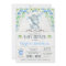 Boy Elephant Baby Shower Invitation Blue Floral