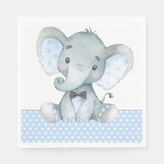 Download Boy Elephant Baby Shower Paper Napkins Zazzle Com Au