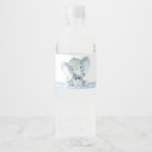 Boy Elephant Baby Shower Water Bottle Labels