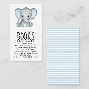 Boy Elephant Books for Baby  Enclosure Card