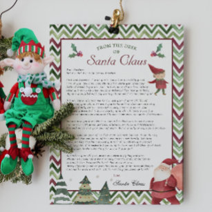 Boy Elf   Retirement Letter Christmas Santa's Desk Invitation