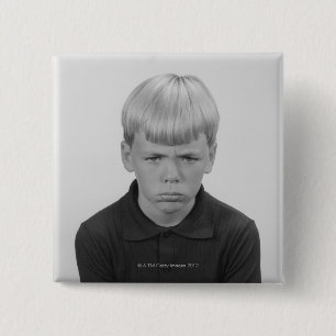 Boy Facial Expressions 15 Cm Square Badge