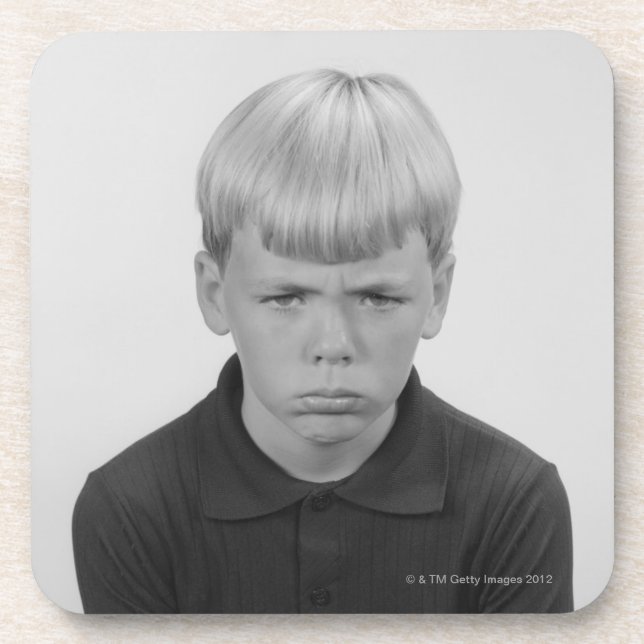 Boy Facial Expressions Coaster (Front)