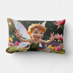 Boy Fairy Greetings  Lumbar Cushion