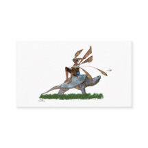 Boy Fairy Riding On Turtle Business Card