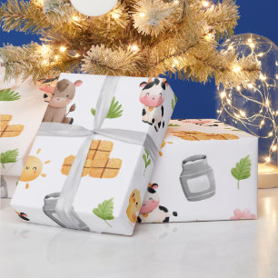Boy Farm Animals Birthday Wrapping Paper