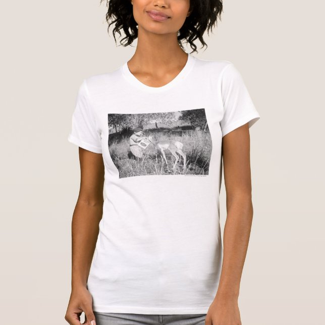 Boy feeding antelope T-Shirt (Front)