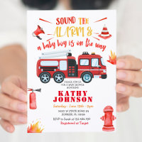 Boy Firefighter Fire Truck Baby Baby Shower