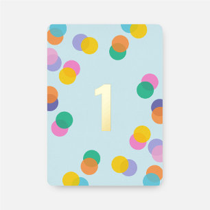 Boy First Birthday Confetti Blue and Gold