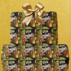 Boy First Christmas Aeroplane ornament Christmas Wrapping Paper