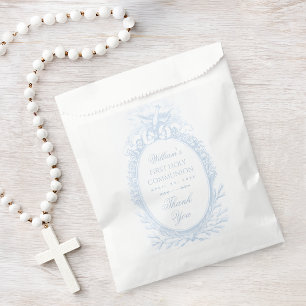 Boy First Communion Blue White Vintage Holy Spirit Favour Bag
