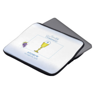 Boy First Communion, Chalice with Host and Grapes Laptop Sleeve