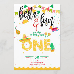 Boy First Fiesta Birthday Invitation