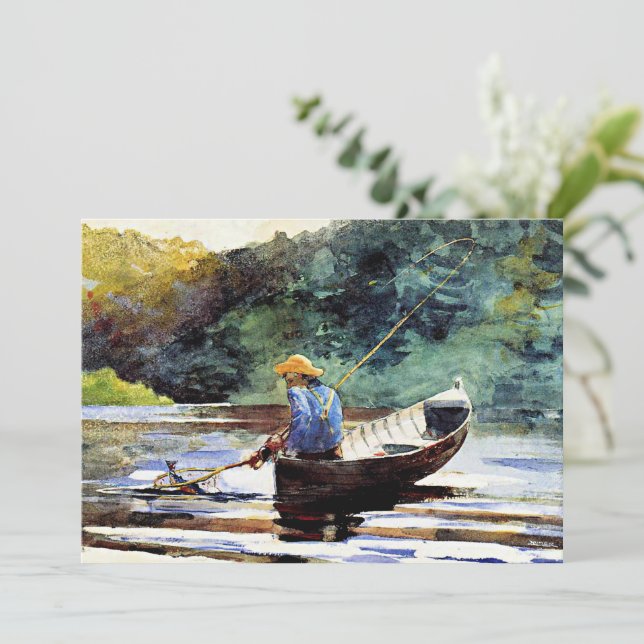 Boy Fishing, artwork by Winslow Homer Card (Standing Front)