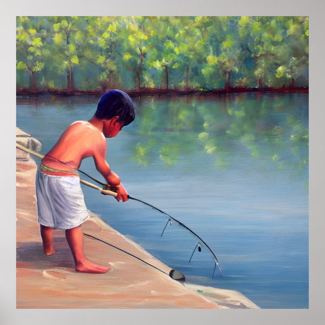 Boy Fishing Poster (Front)