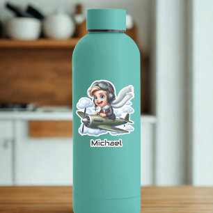 Boy Flying Airplane Clouds Fun Kids Personalized
